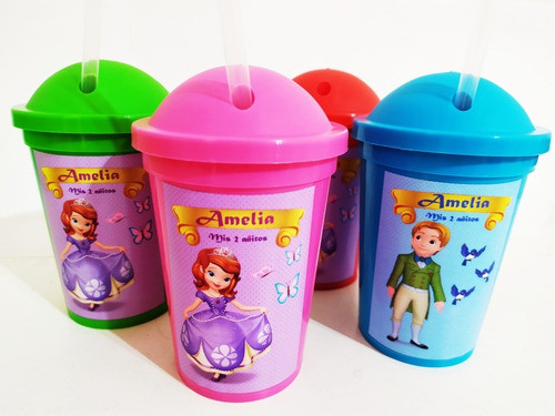 Vasos Plásticos Personalizados - Princesa Sofía (20 Unid) 0