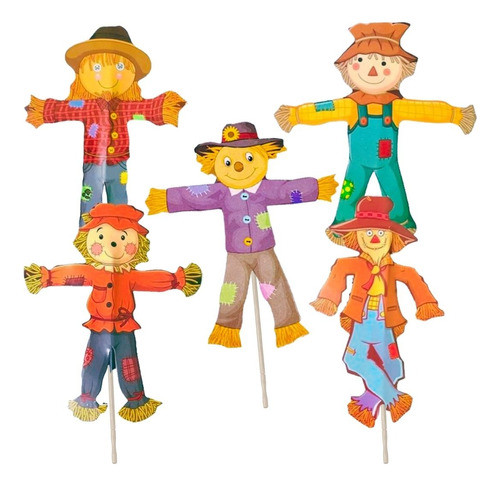 10 Espeto Palito Espantalho Enfeite Festa Junina Decoração 0