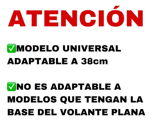 Cubre Volante 38cm Universal  Reforzado - Negro Con Naranja 1