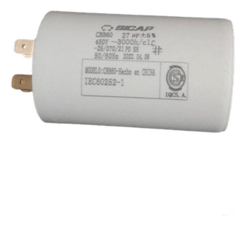Capacitor De Marcha 27mf Sicap Universal 1