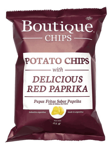 Papas Fritas Sabor Red Paprika Boutique Chips X3 U 0
