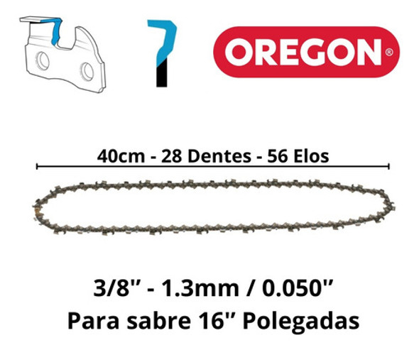 Corrente Oregon Para Motosserra Husqvarna 125 236 28 Dentes 1
