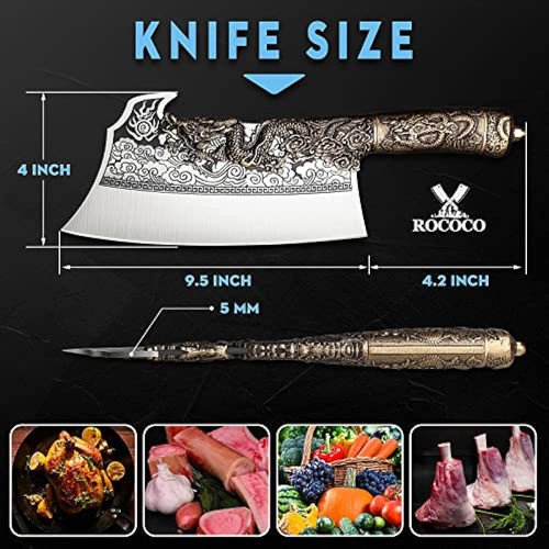 3lb Bone Cleaver Heavy Duty, 13.4  Bone Chopper Butcher Boni 1