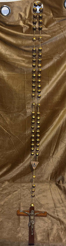 Rosario  Pared Antiguo 2mt 50cm Total Madera Baño Oro. Único 1