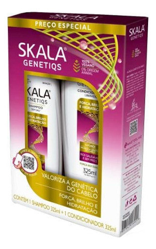 Kit 2 Shampoo 2 Condicionador Genetiqs 325ml Força E Brilho 0