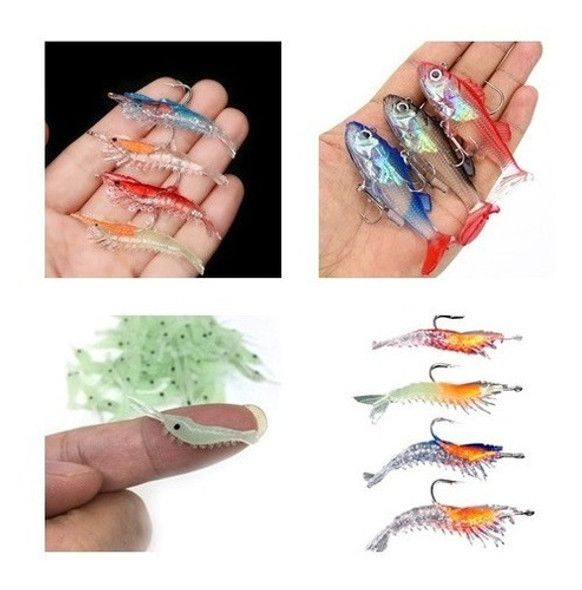 10 Señuelos Siliconas  Exclusivos + Regalo Mini Reel 1