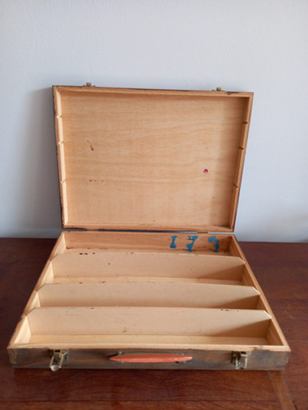 Caja De Madera Para Óleos/acrílicos/pinceles 0