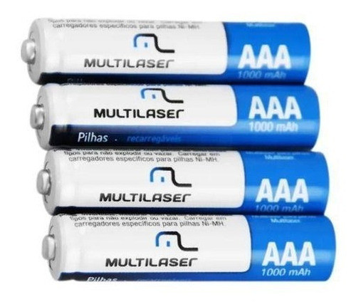 Pilha Recarregável Multilaser Aaa Com 4 Unidades 0