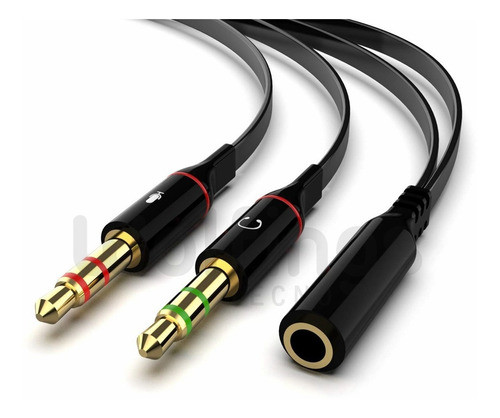 Cable Adaptador 2 Plug 3,5mm Macho Jack Hembra Audio Ps4 Cel 1