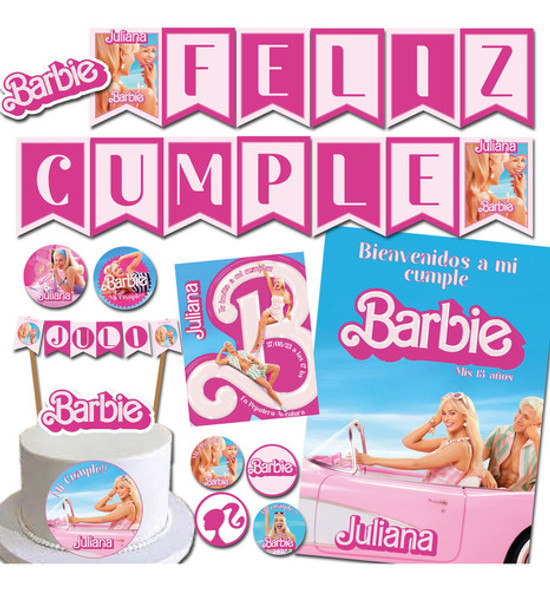 Kit Imprimible Cumple Barbie Personalizado 0 Kit Imprimible Cumple Barbie Personalizado 0