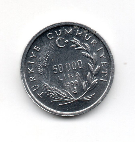 Turquia Moneda 50000 Liras Año 1999 Km#1103 Serie Fao 0