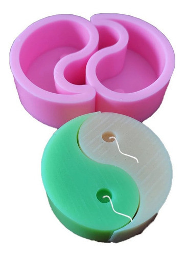 Molde Silicona Vela Yin Yang 0