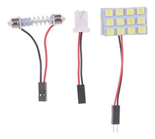 2 Paineis 12 Leds 5050 Com Adaptadores Gol Onix Sandero Ka 0