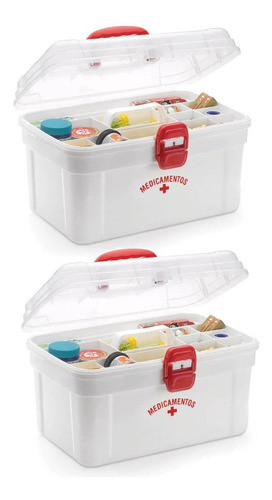 Kit 2 Maletas De Medicamentos Primeiros Socorros Mega Luxo 0