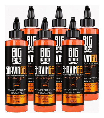 Shaving Gel Barbear Bisnaga Big Barber Orange Fardo 6 Unidad 0