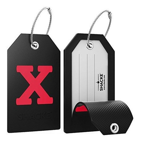 Identificador De Valija Mochila Acero Inoxidable Letra X 1