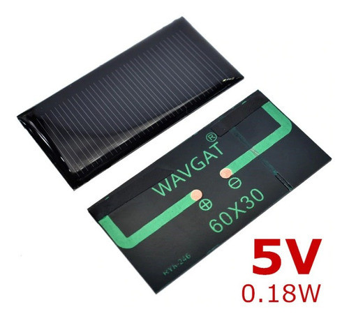 Panel Solar 5v 180mw 60x30mm  Itytarg 0