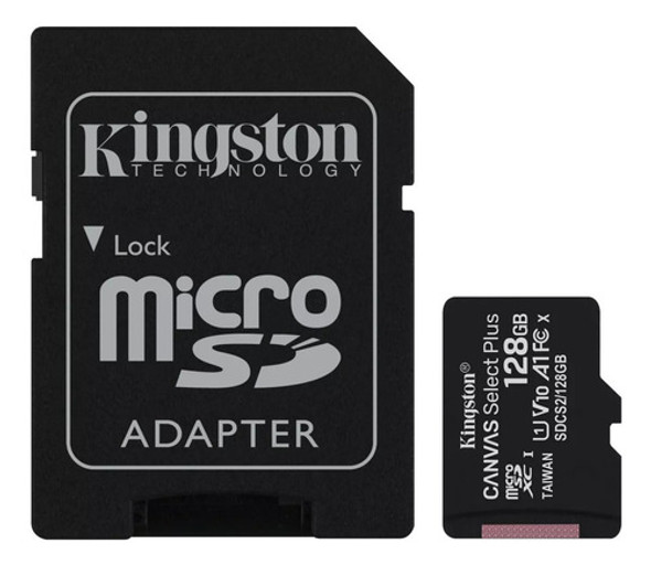 Tarjeta De Memoria Kingston Canvas Select 128gb Microsdxc 0