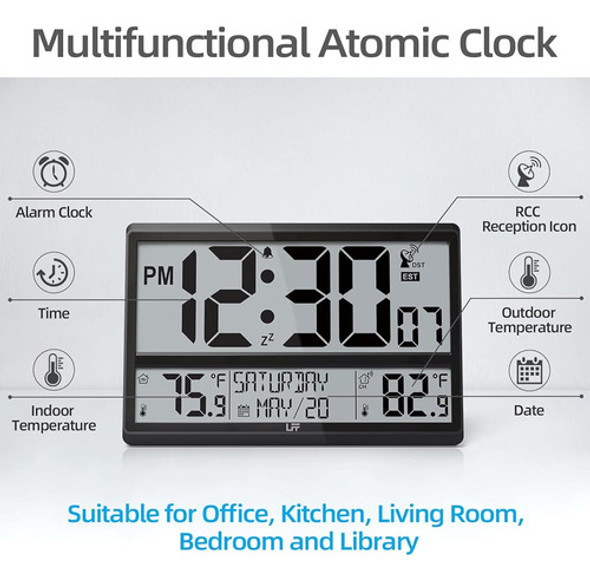 Números De Reloj Atómico Lff De 4.5  , Reloj De Pared Atómic 1