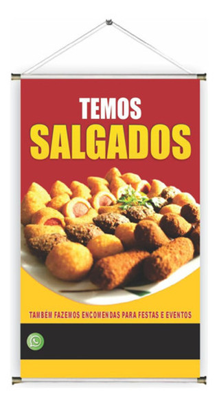 Banner Pronta Salgados Ref 393 45x70 Cm (arte Pronta) 0 Banner Pronta Salgados Ref 393 45x70 Cm (arte Pronta) 0