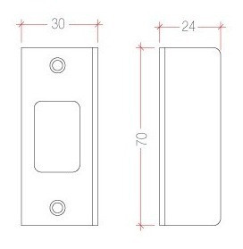 Batiente Para Cerradura De Vidrio P18b A Marco 1