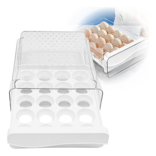 Huevera Acrílica Extensible Soporte Para 20 Huevos 28x22x9cm 0