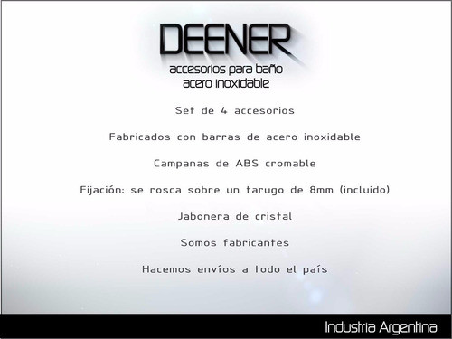 Set Kit Accesorios Para Baño Acero Inoxidable   Oferta 1