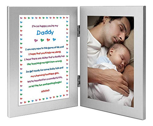 Daddy Gift De Newborn New Dad Sweet Poem En Double Frame Agr 0