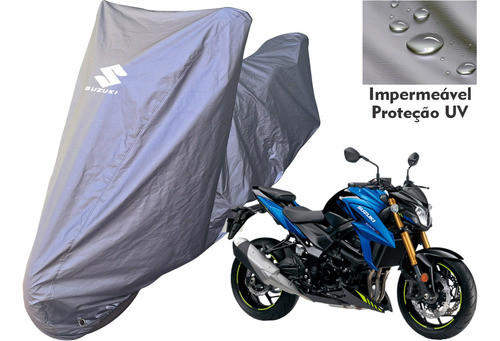 Capa Resistente Água Sol Impermeável Moto Suzuki Gsx 750 0