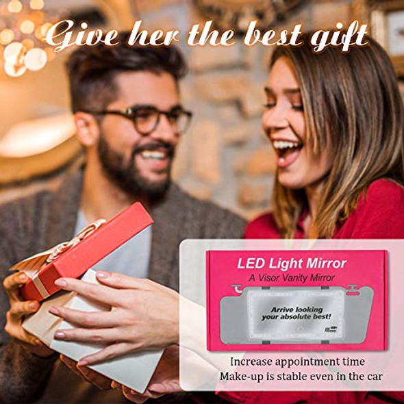 Espejo Con Luz Para El Visor Del Auto, 3 Niveles De Luz 1
