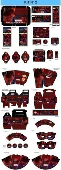 Kit Imprimible Spiderman Fiesta Cumpleaños Candy Bar 1