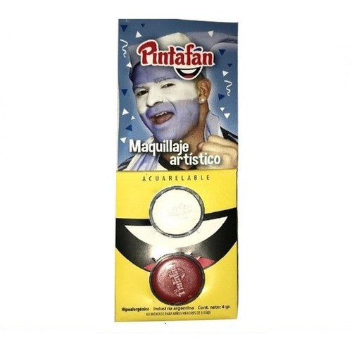 Maquillaje Artistico Pintafan Blanco Y Rojo X 2 0
