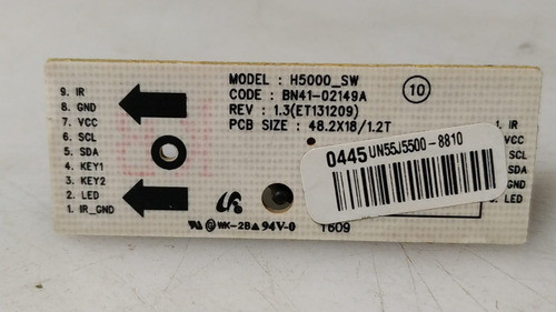 Botonera Samsung Un55j5500 H5000_sw Bn41-02149a 1