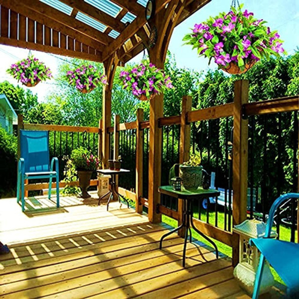 Cesta Colgante De Flores Artificiales Para Interiores Y Exte 1