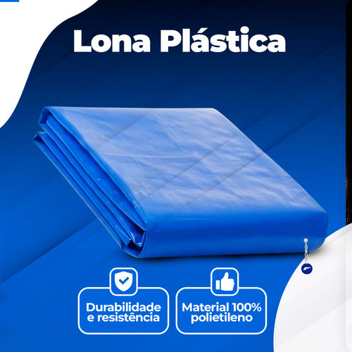Lona 6x3 Reforçada Impermeavel 105 Micras Multiuso + Corda 1