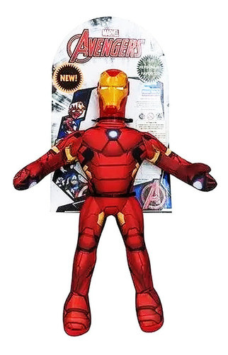 Muñeco Apretable Marvel Iron Man 40 Cm Licencia Oficial 0