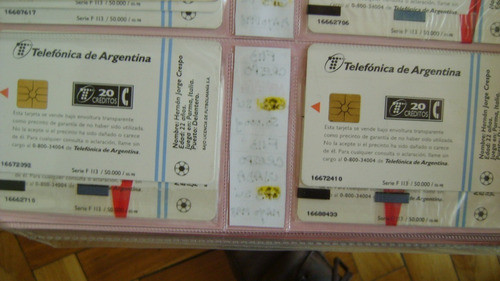 Tarjeta Telef Coleccion Telefonica Argentina F113 Crespo Nue 1
