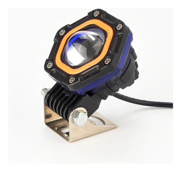 Faro Led Proyector Flash Luz Blanca Y Ambar Ojo Angel Rojo 1