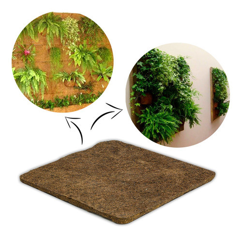 Placa De Fibra De Coco Coquim P/ Orquídeas 40x40x2cm 1