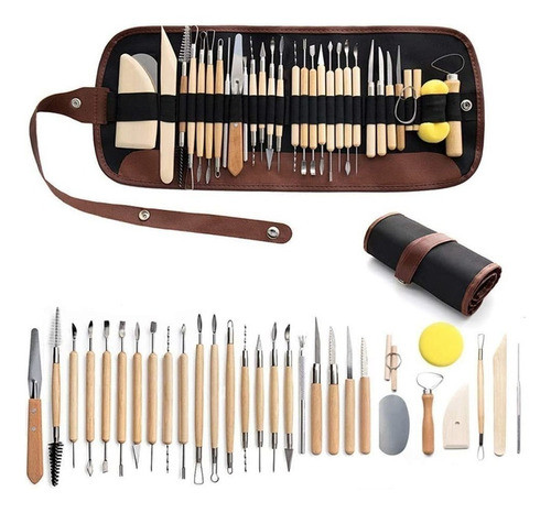 30 Peças De Ferramentas De Escultura De Cerâmica De Argila P 0