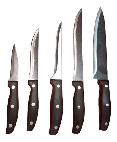 **** Set De 5 Cuchillas Para Cocina + Barra Imantada **** 1