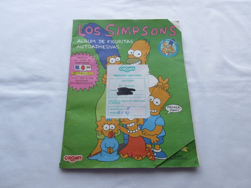 Album De Figuritas Los Simpsons, Cromy!, 1992, Completo! Ant 0