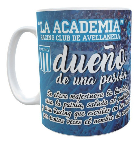 Taza Cerámica Racing De Avellaneda Sublimada 1