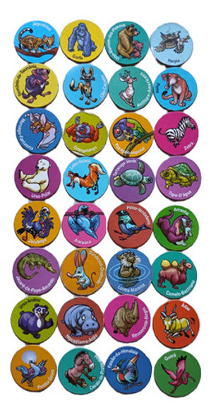 Lote 32 Tazos Animais Em Extinção Ping Pong - Brasil 0 Lote 32 Tazos Animais Em Extinção Ping Pong - Brasil 0