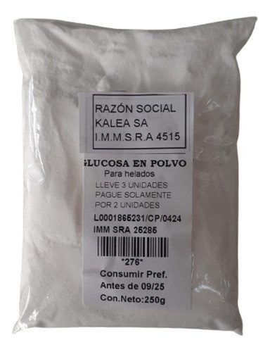 Glucosa En Polvo 250 G Lleve 3 Pague Solo 2 0