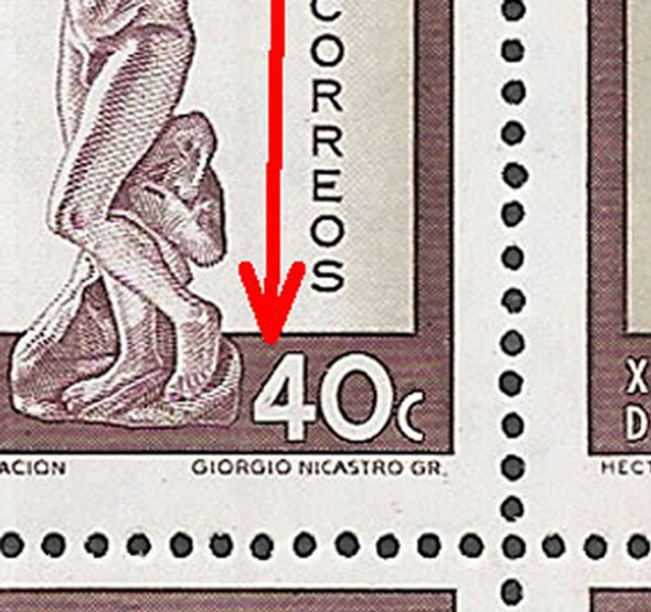 Argentina 595 Gj 1116 Variedad Catalogada Der Hombre Mint 1