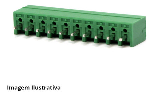 Kit 10 X Borne 8 Vias Passo 3,81mm Macho 180 Graus Tipo Br7 1