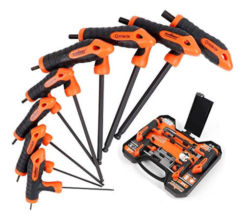 Horusdy Juego De Llaves Allen Con Mango En T De 8 Piezas, Ju 0