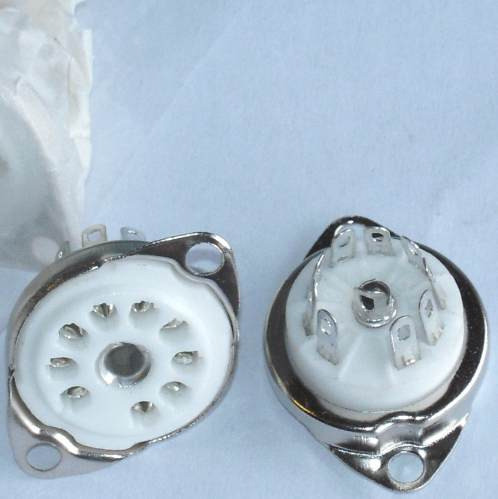 Zócalo Noval (9 Contactos) Porcelana P/chassis Nuevos 12ax7 1