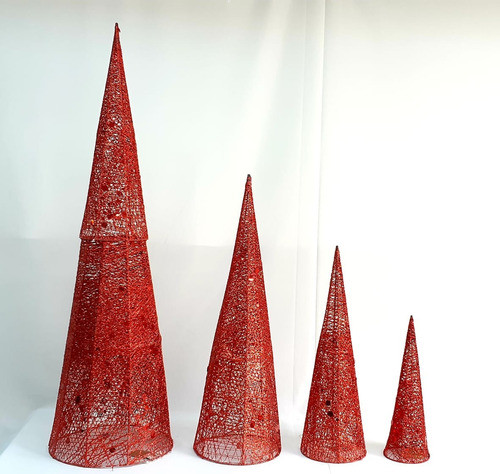 Árbol De Navidad Alambre Rojo 60 Cm #30744 - Sheshu Navidad 1
